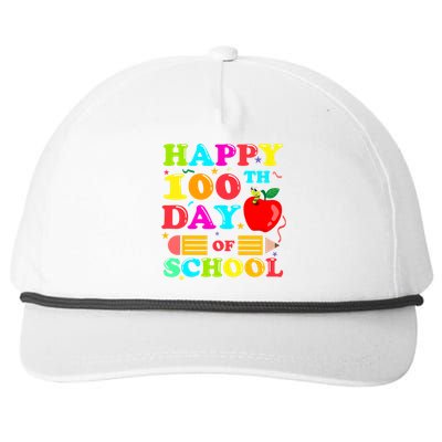 Happy 100th Days Of School Celebration Snapback Five-Panel Rope Hat