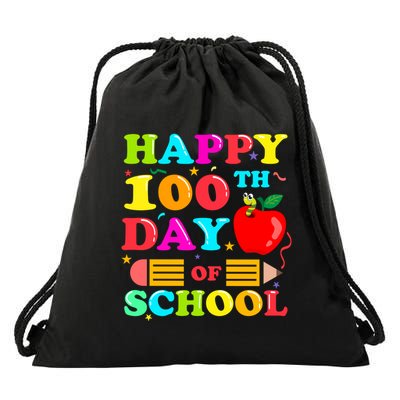 Happy 100th Days Of School Celebration Drawstring Bag