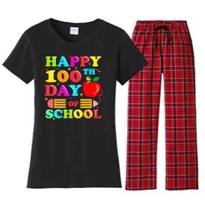 Happy 100th Days Of School Celebration Women's Flannel Pajama Set