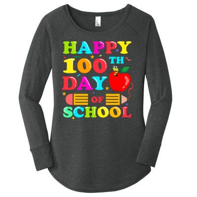 Happy 100th Days Of School Celebration Women's Perfect Tri Tunic Long Sleeve Shirt