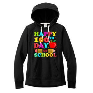 Happy 100th Days Of School Celebration Women's Fleece Hoodie