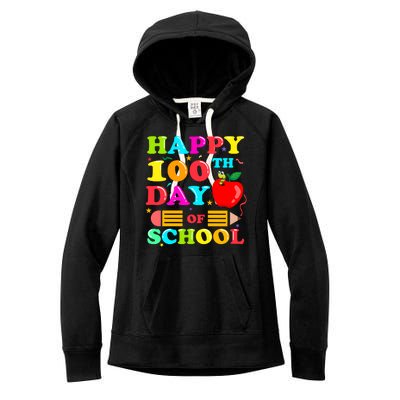 Happy 100th Days Of School Celebration Women's Fleece Hoodie