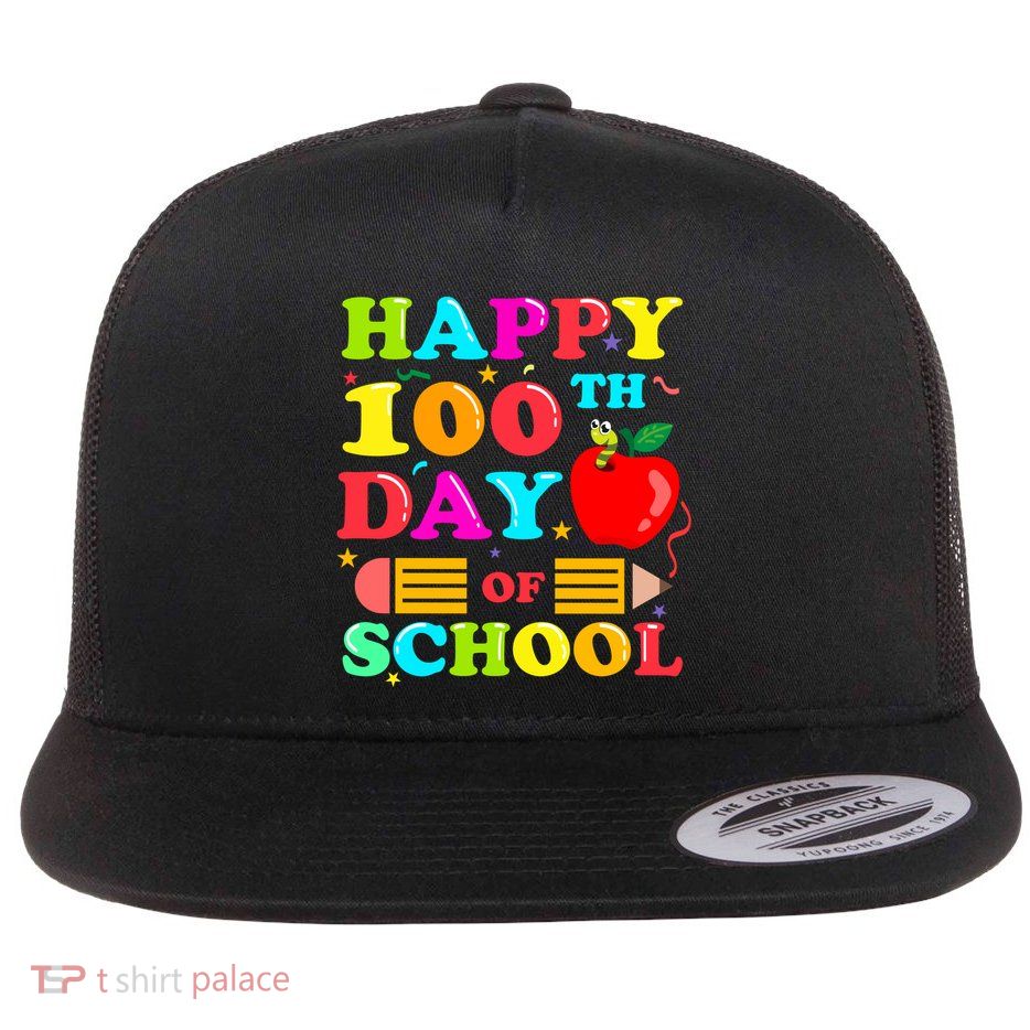 Happy 100th Days Of School Celebration Flatbill Hat
