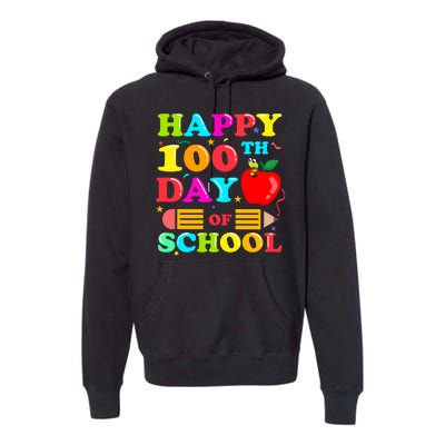 Happy 100th Days Of School Celebration Premium Hoodie