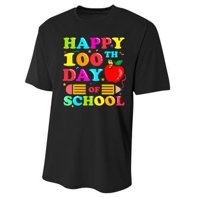 Happy 100th Days Of School Celebration Performance Sprint T-Shirt