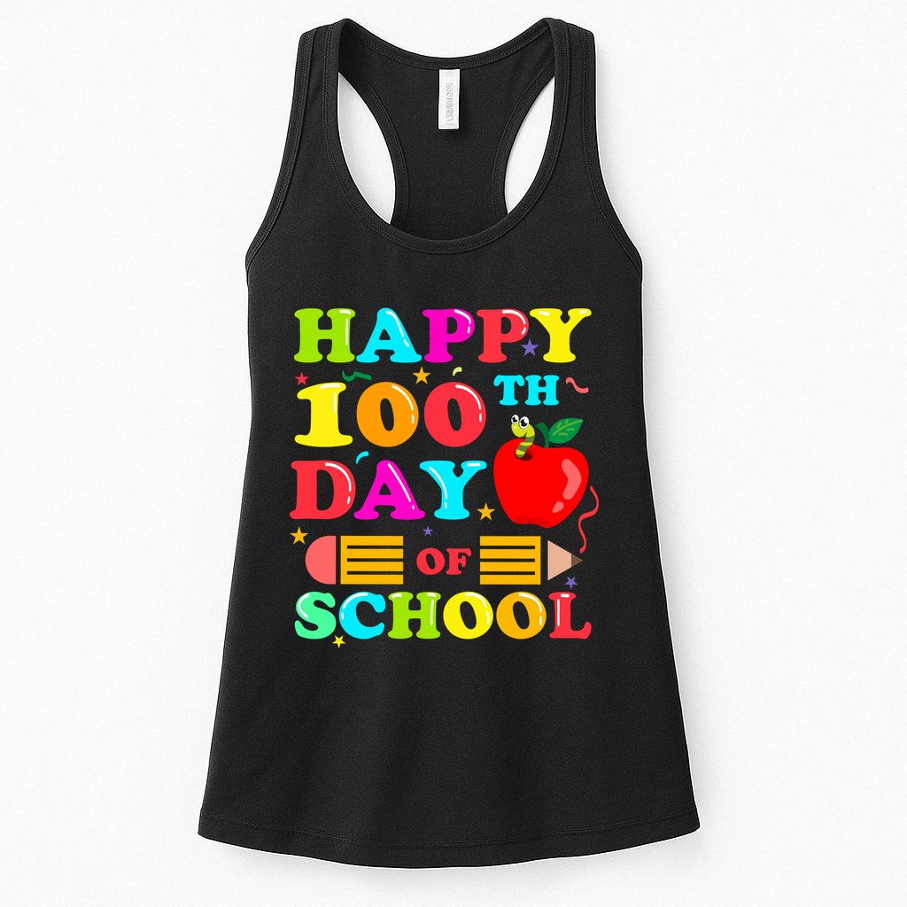 Happy 100th Days Of School Celebration Womens Tank Top