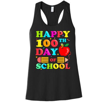 Happy 100th Days Of School Celebration Women's Racerback Tank