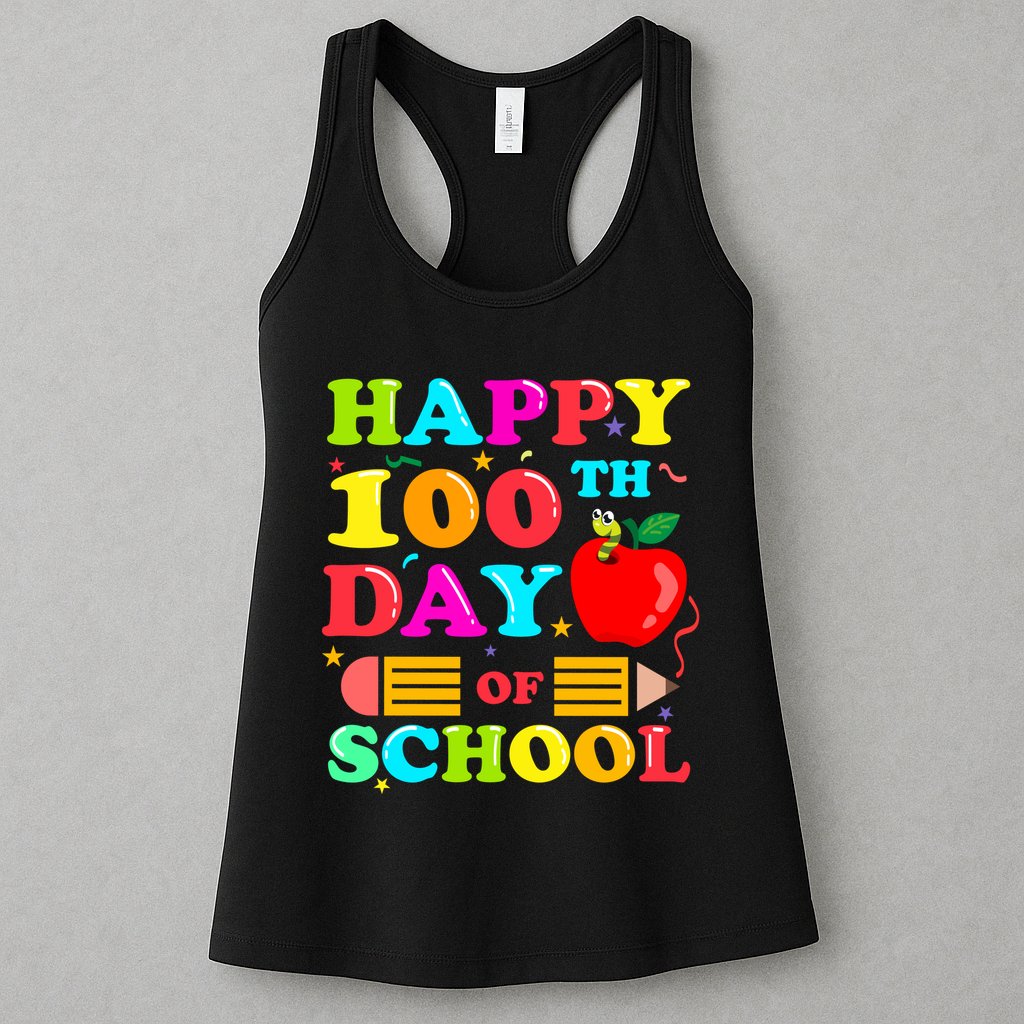Happy 100th Days Of School Celebration Womens Tank Top