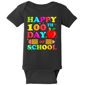 Happy 100th Days Of School Celebration Baby Bodysuit