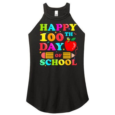 Happy 100th Days Of School Celebration Women’s Perfect Tri Rocker Tank