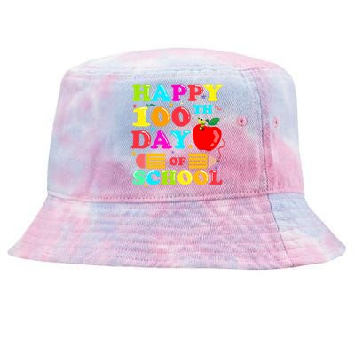 Happy 100th Days Of School Celebration Tie-Dyed Bucket Hat