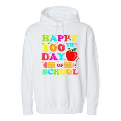 Happy 100th Days Of School Celebration Garment-Dyed Fleece Hoodie