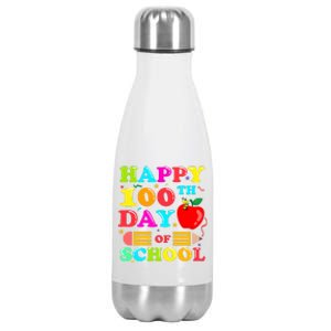 Happy 100th Days Of School Celebration Stainless Steel Insulated Water Bottle