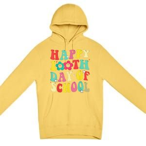 Happy 100th Day Of School Tie Dye Rainbow 100 Days Smarter Premium Pullover Hoodie