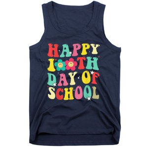 Happy 100th Day Of School Tie Dye Rainbow 100 Days Smarter Tank Top