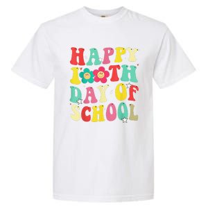 Happy 100th Day Of School Tie Dye Rainbow 100 Days Smarter Garment-Dyed Heavyweight T-Shirt