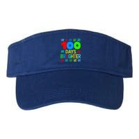 Happy 100 Days Brighter 100 Days Of School Teacher Student Gift Valucap Bio-Washed Visor