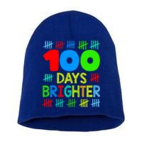 Happy 100 Days Brighter 100 Days Of School Teacher Student Gift Short Acrylic Beanie