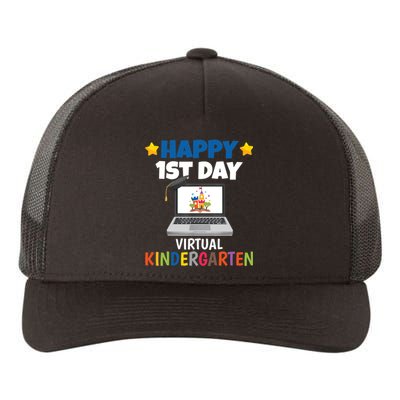 Happy 1st Day Virtual Kindergarten Yupoong Adult 5-Panel Trucker Hat