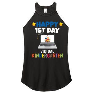 Happy 1st Day Virtual Kindergarten Women's Perfect Tri Rocker Tank