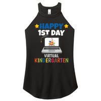 Happy 1st Day Virtual Kindergarten Women’s Perfect Tri Rocker Tank