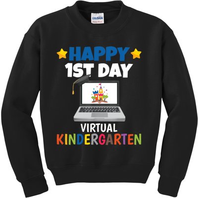 Happy 1st Day Virtual Kindergarten Kids Sweatshirt