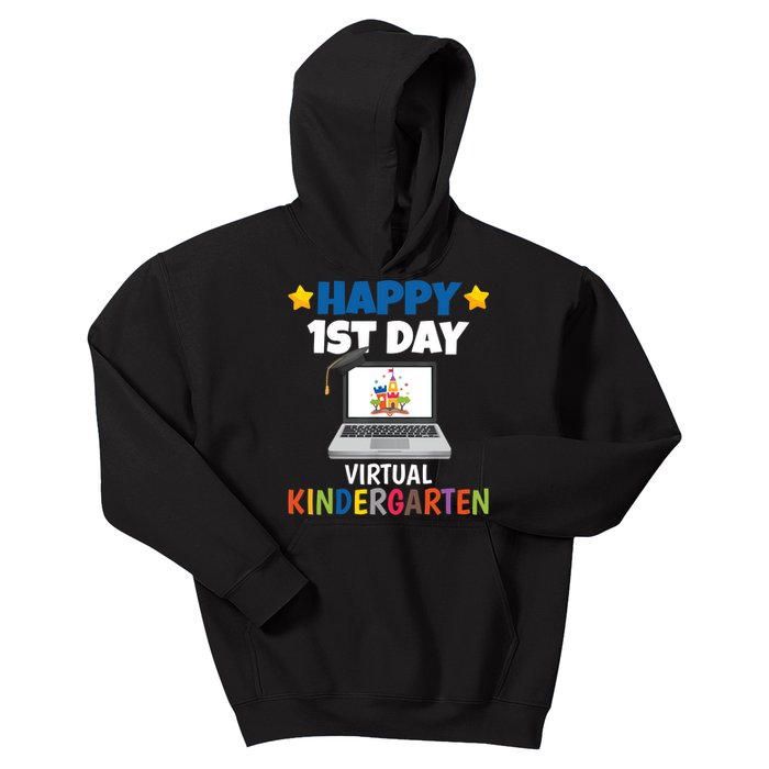 Happy 1st Day Virtual Kindergarten Kids Hoodie