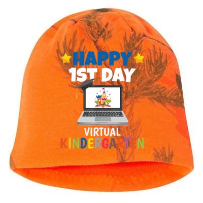 Happy 1st Day Virtual Kindergarten Kati - Camo Knit Beanie