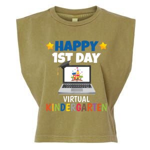 Happy 1st Day Virtual Kindergarten Garment-Dyed Women's Muscle Tee