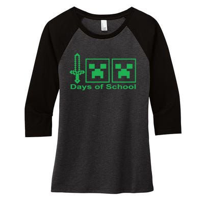 Happy 100 Days Of School Tee, School Day Women's Tri-Blend 3/4-Sleeve Raglan Shirt