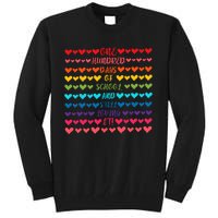 Hearts 100 Days Of School And Still Loving It Tall Sweatshirt