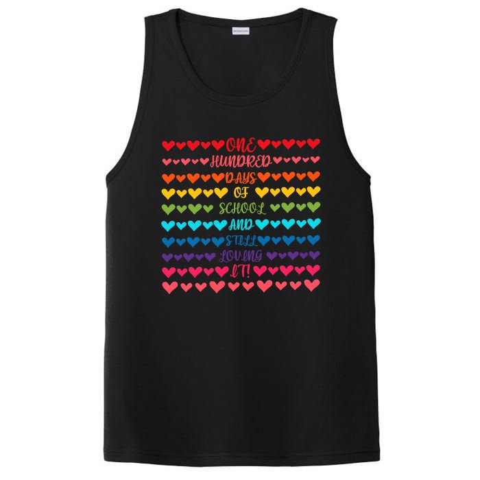 Hearts 100 Days Of School And Still Loving It PosiCharge Competitor Tank