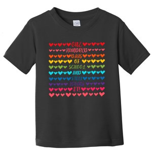 Hearts 100 Days Of School And Still Loving It Toddler T-Shirt