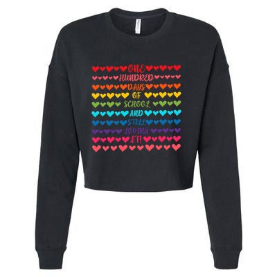 Hearts 100 Days Of School And Still Loving It Cropped Pullover Crew