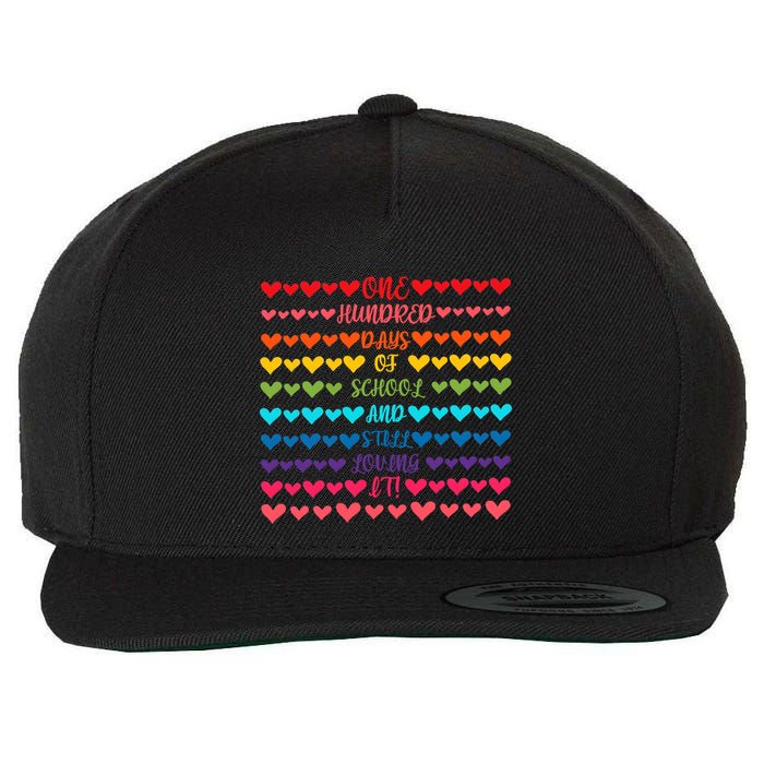 Hearts 100 Days Of School And Still Loving It Wool Snapback Cap