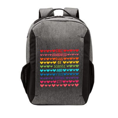 Hearts 100 Days Of School And Still Loving It Vector Backpack