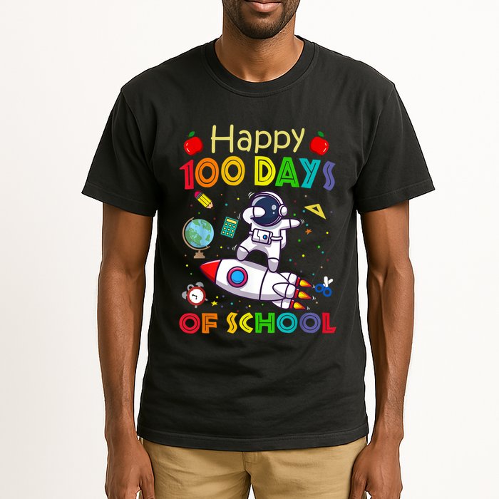 Happy 100 Days Of School Astronaut Outer Space Kids Child Tall T-Shirt