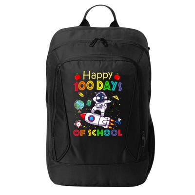 Happy 100 Days Of School Astronaut Outer Space Kids Child City Backpack