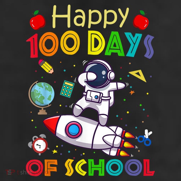 Happy 100 Days Of School Astronaut Outer Space Kids Child Adult Drive Performance Visor