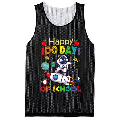 Happy 100 Days Of School Astronaut Outer Space Kids Child Mesh Reversible Basketball Jersey Tank
