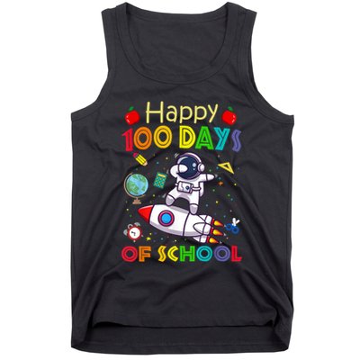 Happy 100 Days Of School Astronaut Outer Space Kids Child Tank Top