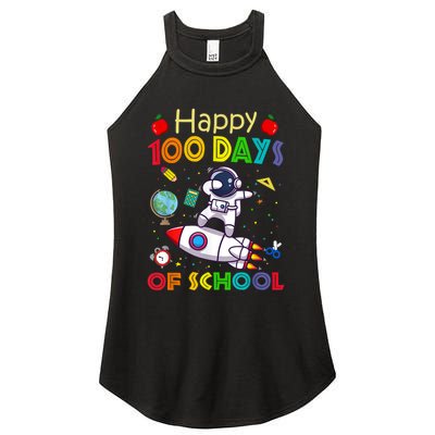 Happy 100 Days Of School Astronaut Outer Space Kids Child Women's Perfect Tri Rocker Tank