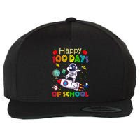 Happy 100 Days Of School Astronaut Outer Space Kids Child Wool Snapback Cap