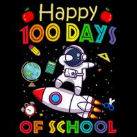 Happy 100 Days Of School Astronaut Outer Space Kids Child Wool Snapback Cap