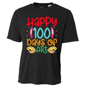 Happy 100 Days Of Art School Teachers Cooling Performance Crew T-Shirt