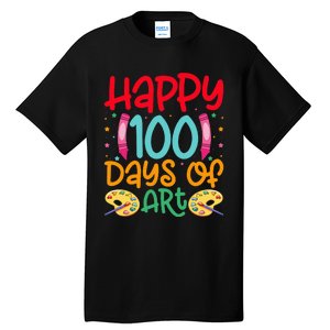 Happy 100 Days Of Art School Teachers Tall T-Shirt