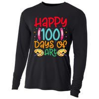 Happy 100 Days Of Art School Teachers Cooling Performance Long Sleeve Crew