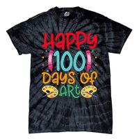 Happy 100 Days Of Art School Teachers Tie-Dye T-Shirt