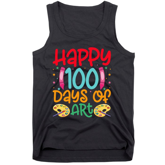 Happy 100 Days Of Art School Teachers Tank Top