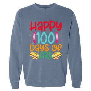 Happy 100 Days Of Art School Teachers Garment-Dyed Sweatshirt